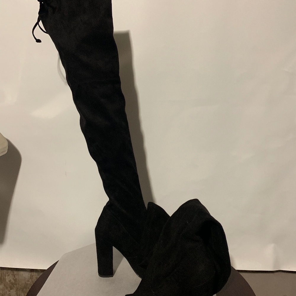 Elliiana Open toed thigh high boots